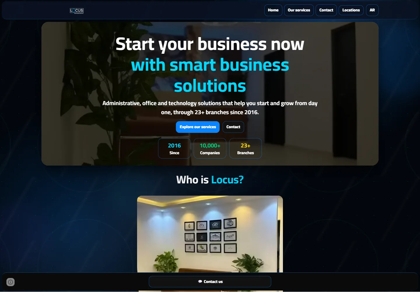 معاينة موقع Locus Space